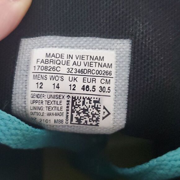 Converse Chuck Taylor All Star Crater Hi Top Shoe Teal 170826C Men's Size 12 - Picture 8 of 10